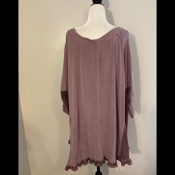 Umgee Pink Short Sleeve Oversized Shirt Medium - Picture 2 of 10